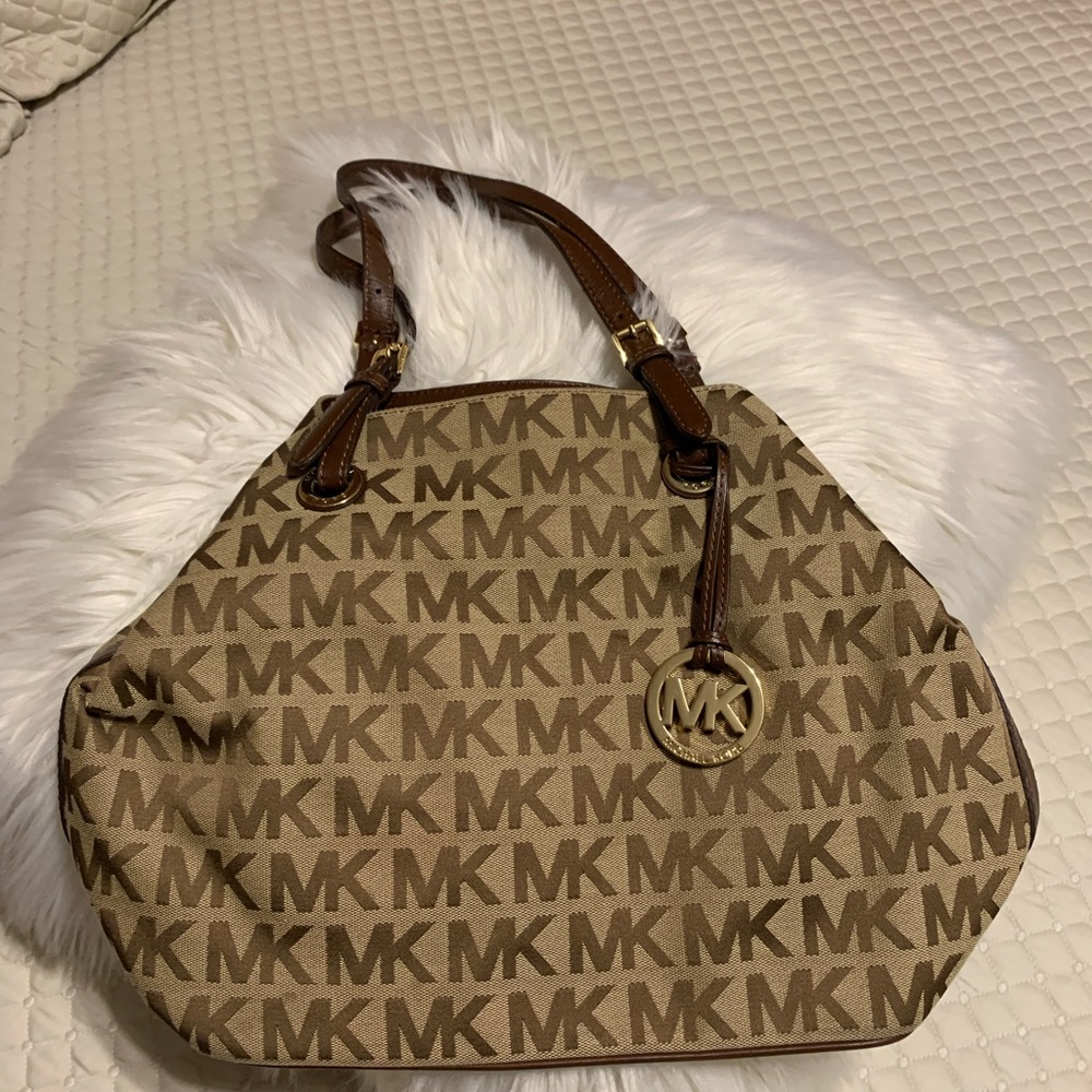 Michael Kors Tan Logo Shoulder Bag